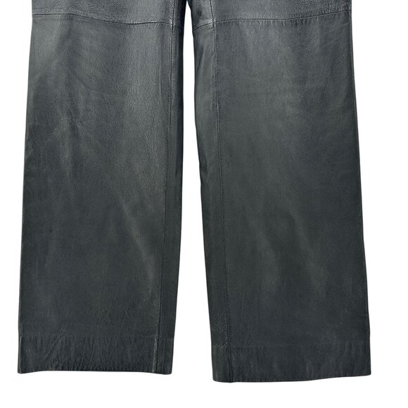 Vintage 111 State Womens 8 Pants Leather Black Straight Leg Nineties Retro Party - Picture 3 of 9